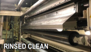 Corregator starch removal - rinsed clean | CleanPrint Automated Cleaning System